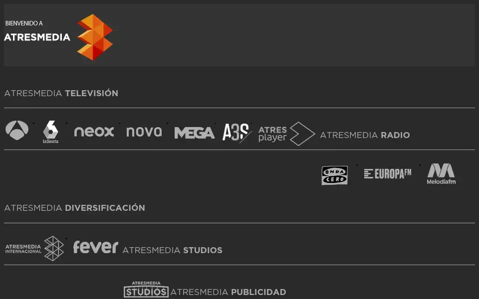 Screenshot of atresmedia.es
