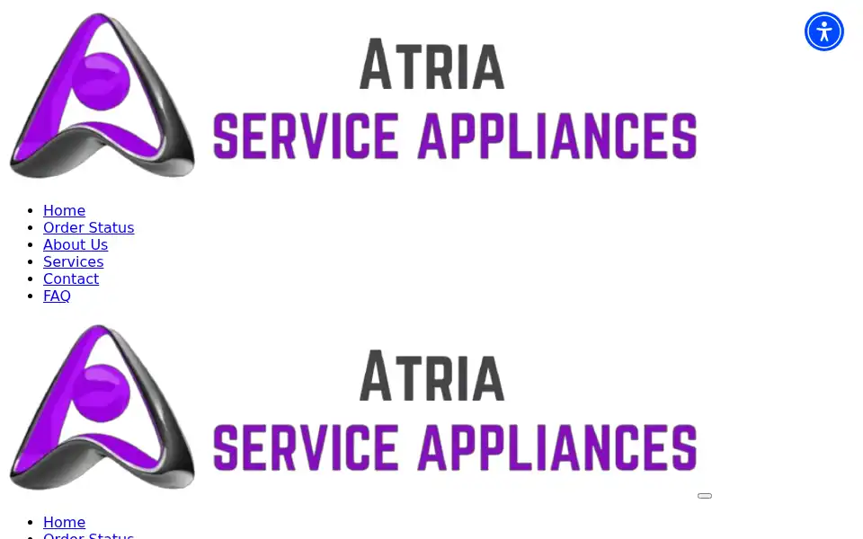 Screenshot of atriaservice.com