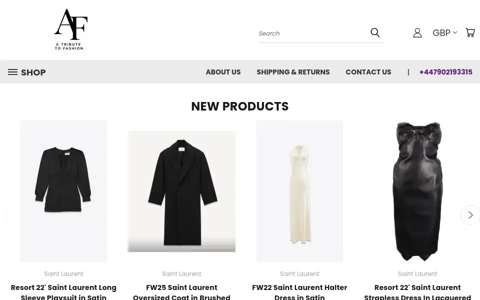 Screenshot of atributetofashion.com