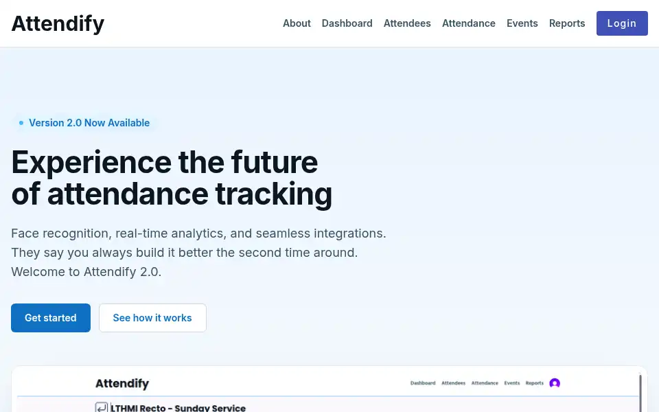 Screenshot of attendify.website