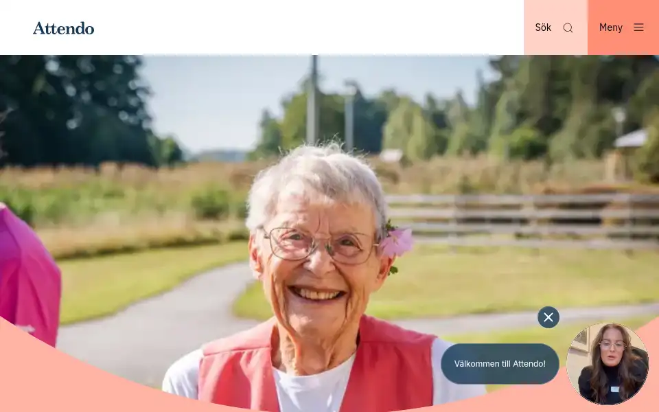 Screenshot of attendo.se