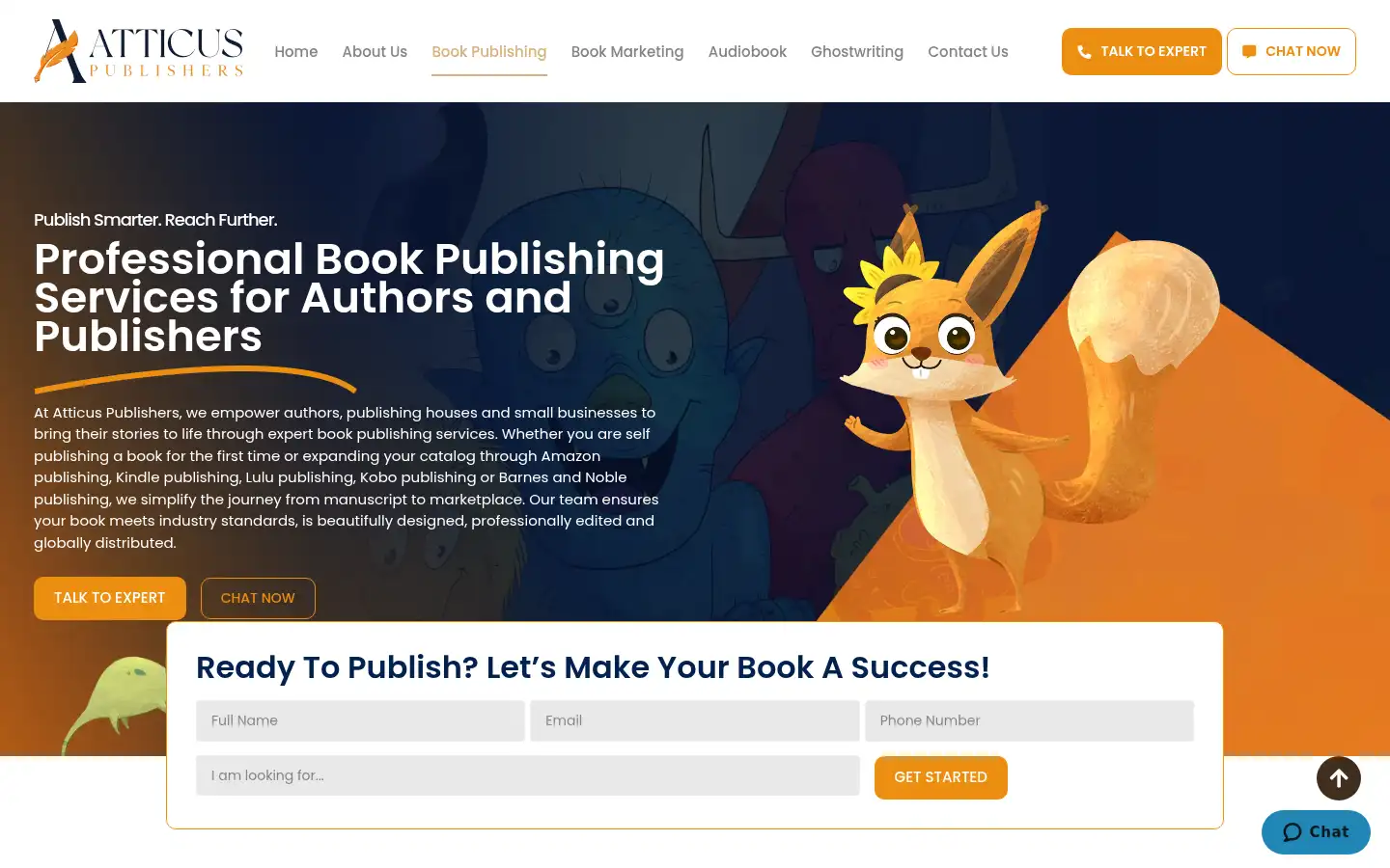 Screenshot of atticuspublishers.com