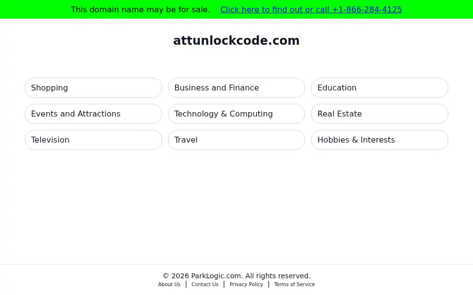 Screenshot of attunlockcode.com
