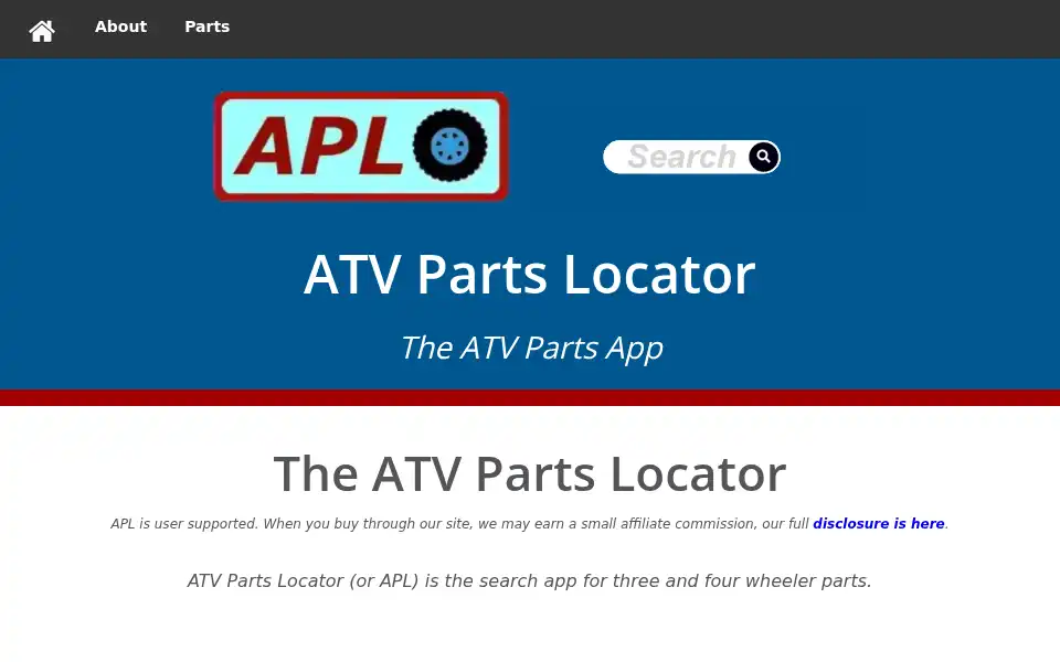 Screenshot of atvparts.valmkt.com