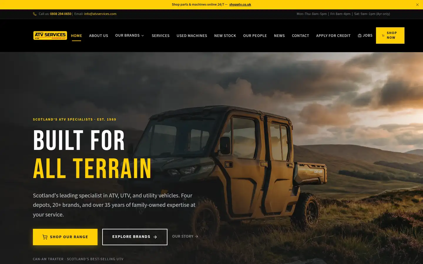Screenshot of atvservices.com