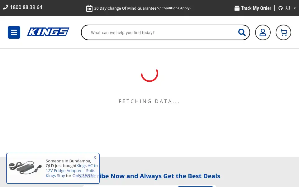 Screenshot of au.adventurekings.com