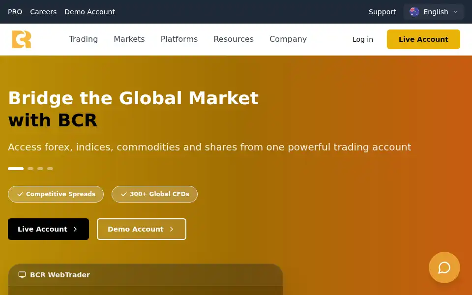 Screenshot of au.thebcr.com