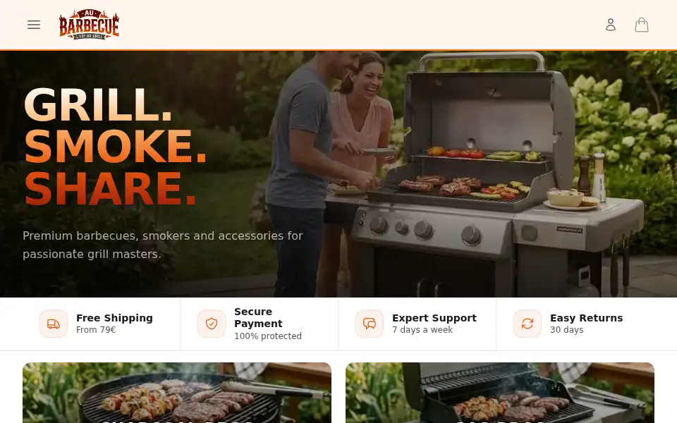 Screenshot of aubarbecue.com