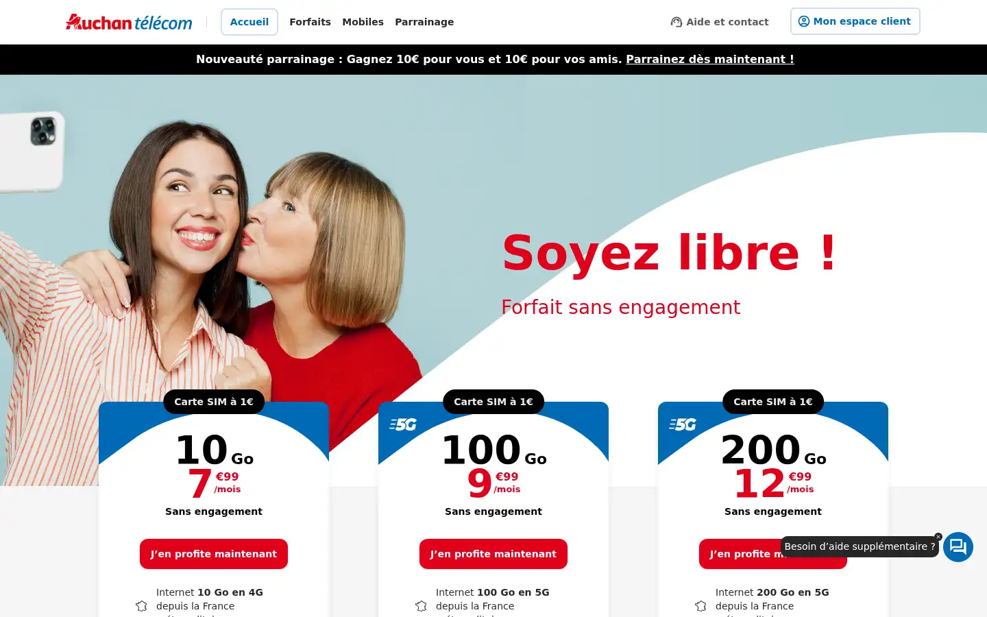 Screenshot of auchantelecom.fr