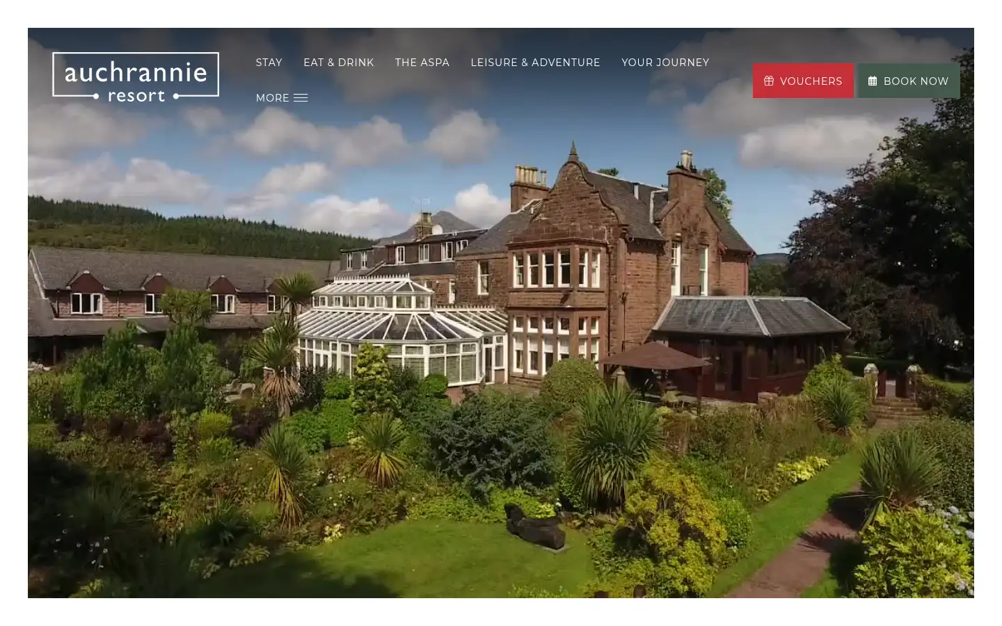 Screenshot of auchrannie.co.uk