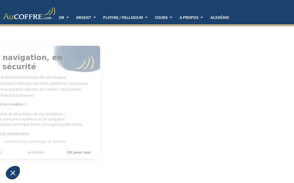Screenshot of aucoffre.com