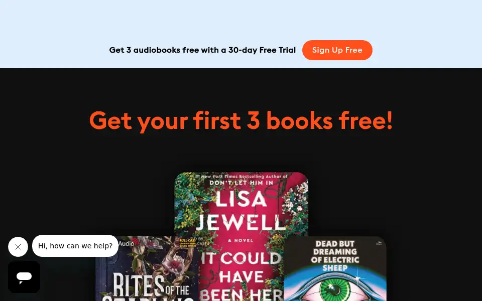 Screenshot of audiobooks.co.uk