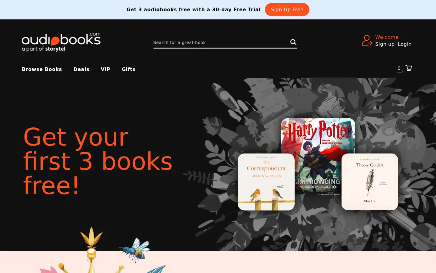 Screenshot of audiobooks.com