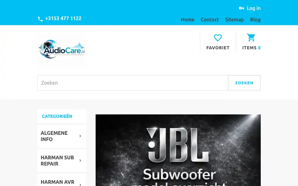 Screenshot of audiocare.nl