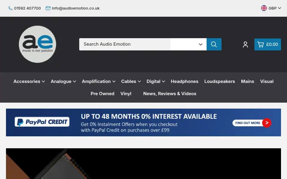 Screenshot of audioemotion.co.uk