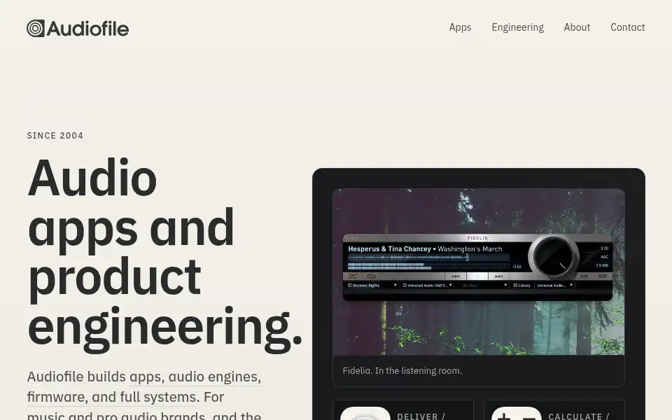 Screenshot of audiofile-engineering.com
