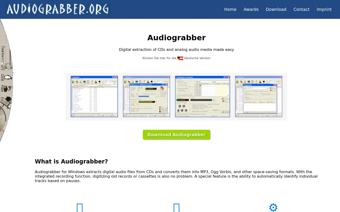 Screenshot of audiograbber.org