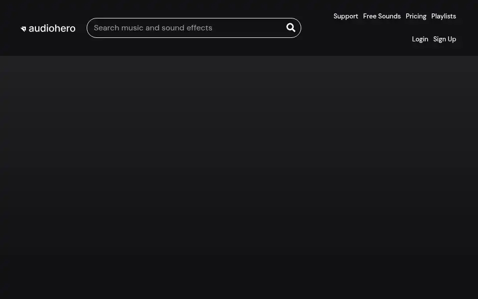 Screenshot of audiohero.com