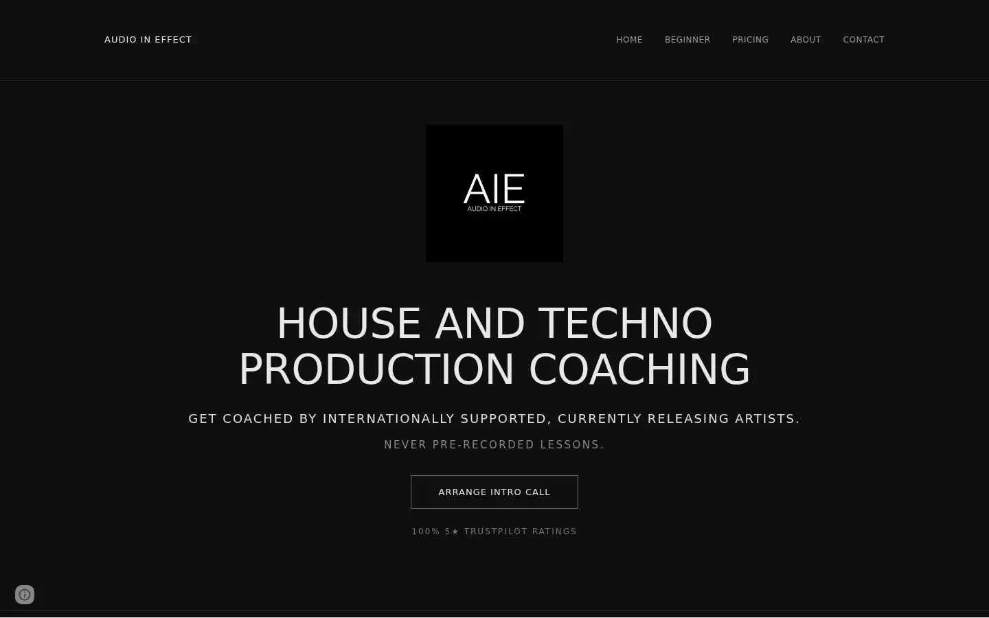 Screenshot of audioineffect.com