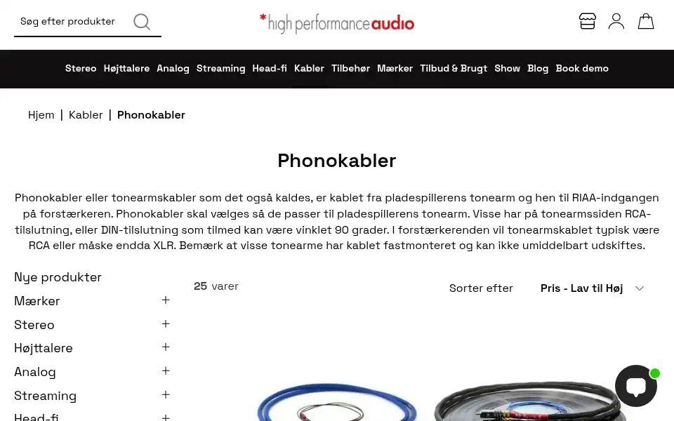 Screenshot of audiophile.dk