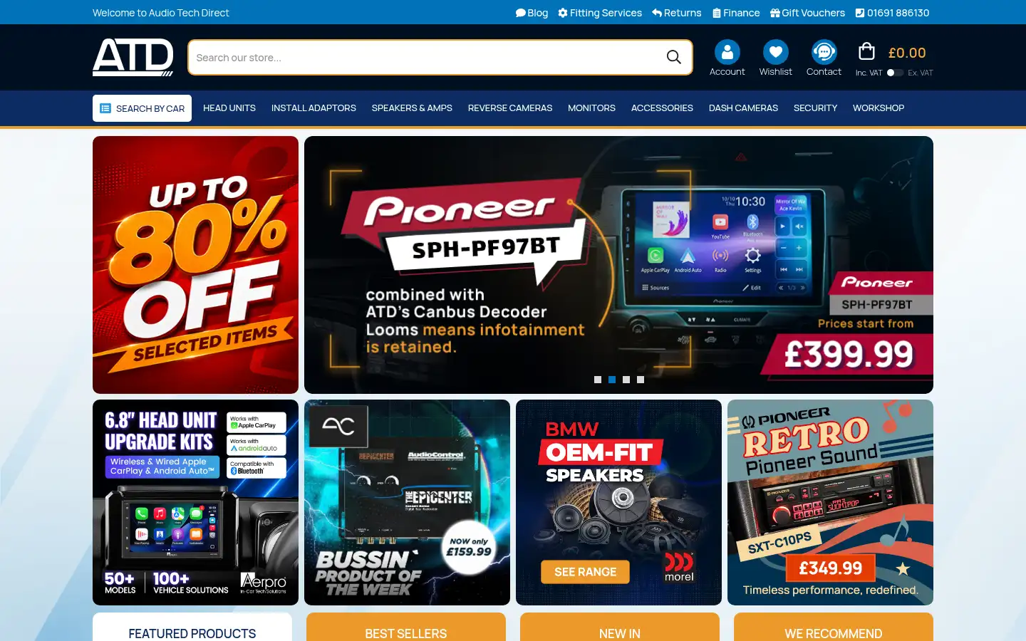 Screenshot of audiotechdirect.com