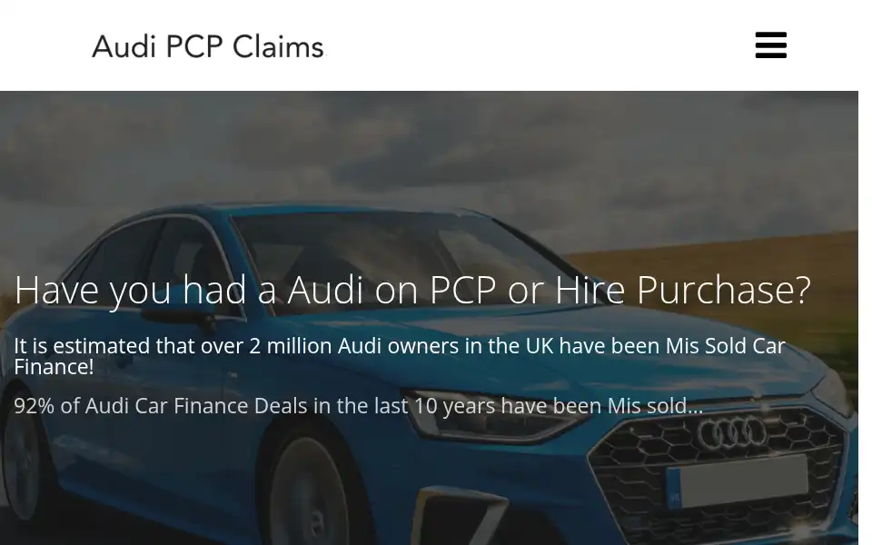Screenshot of audipcpclaims.com