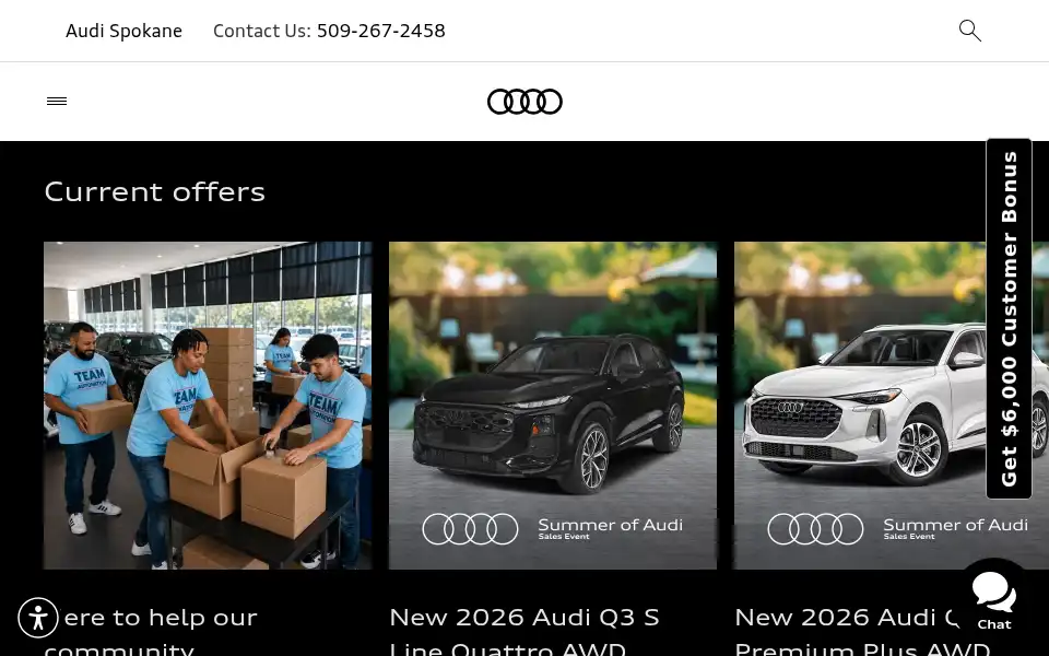 Screenshot of audispokane.com