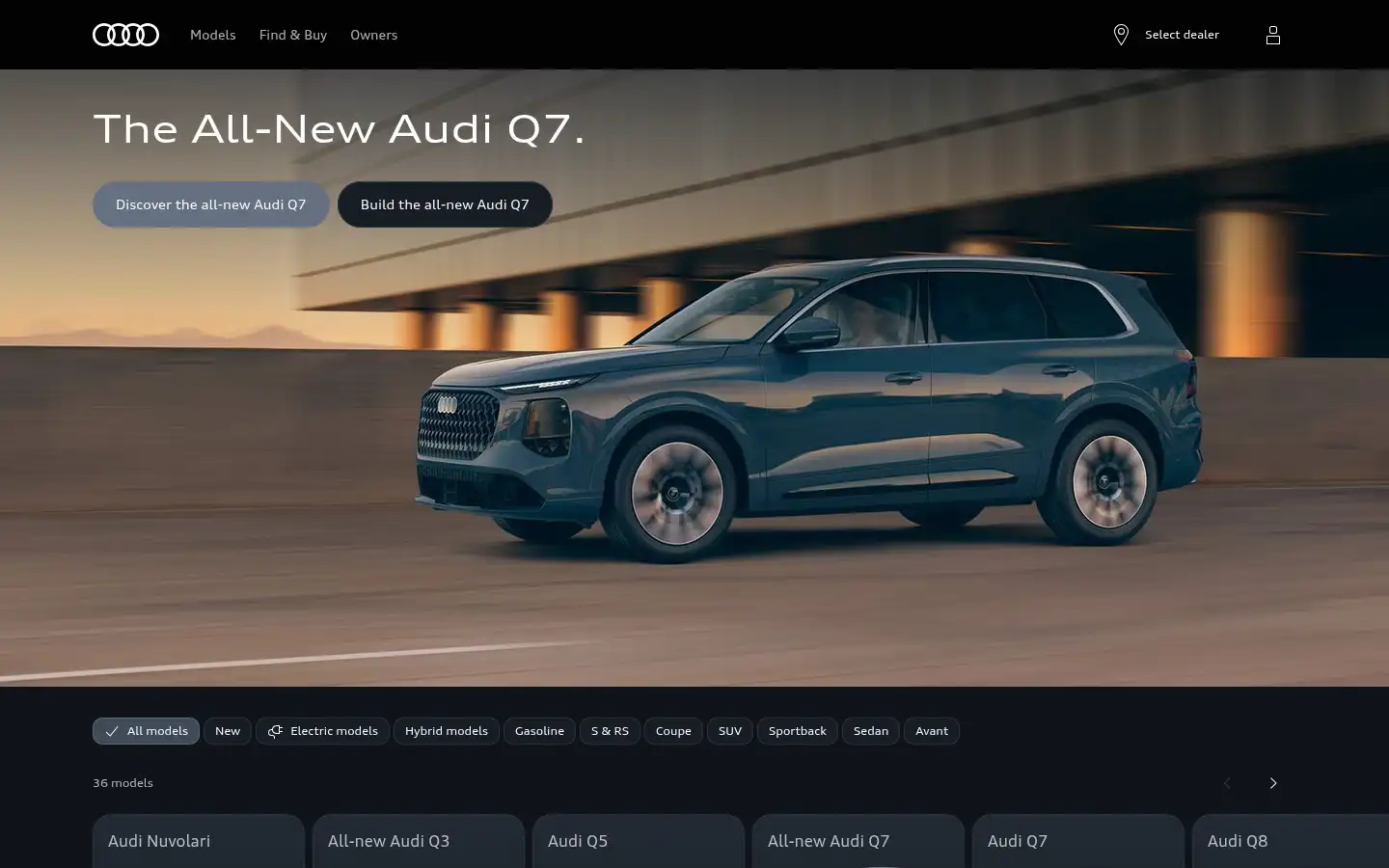 Screenshot of audiusa.com