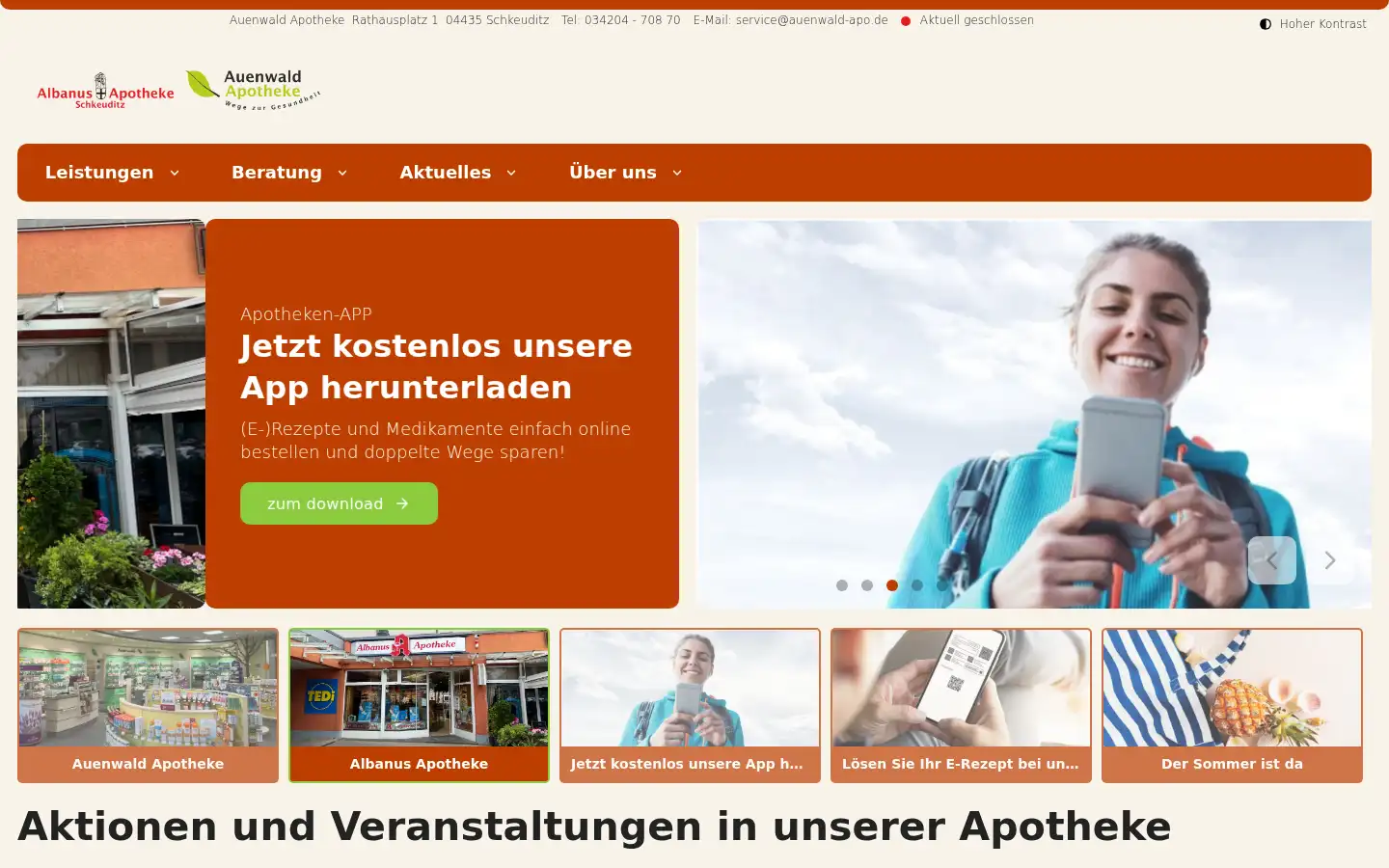 Screenshot of auenwald-apo.de