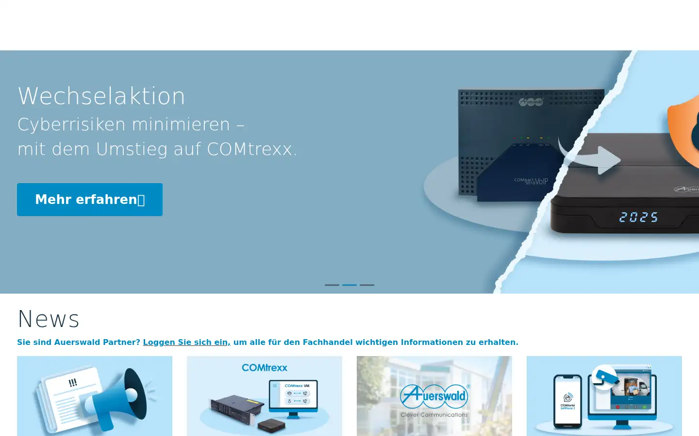 Screenshot of auerswald.de