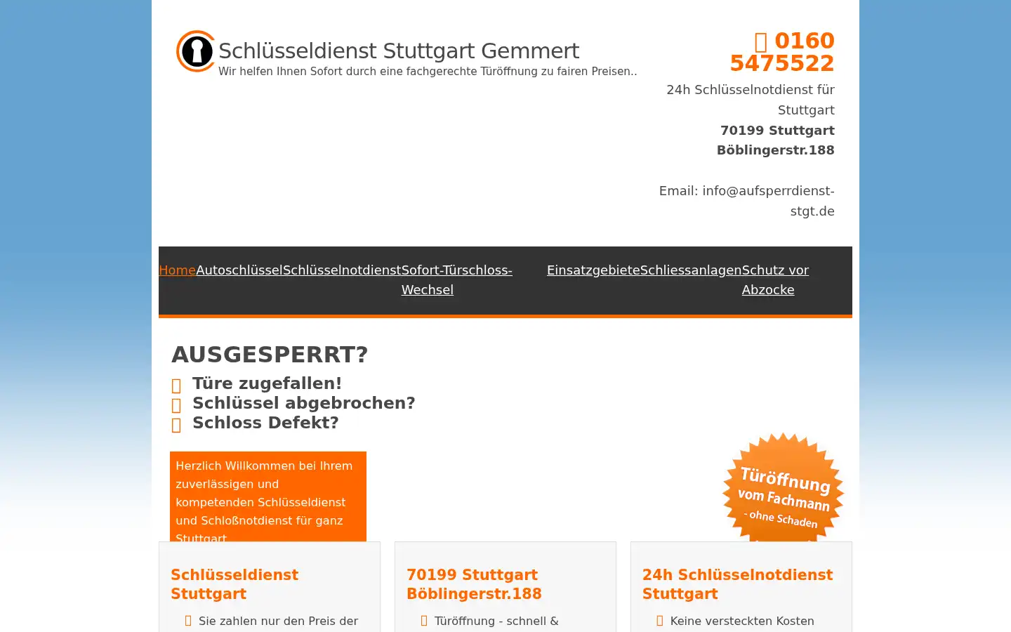 Screenshot of aufsperrdienst-stgt.de