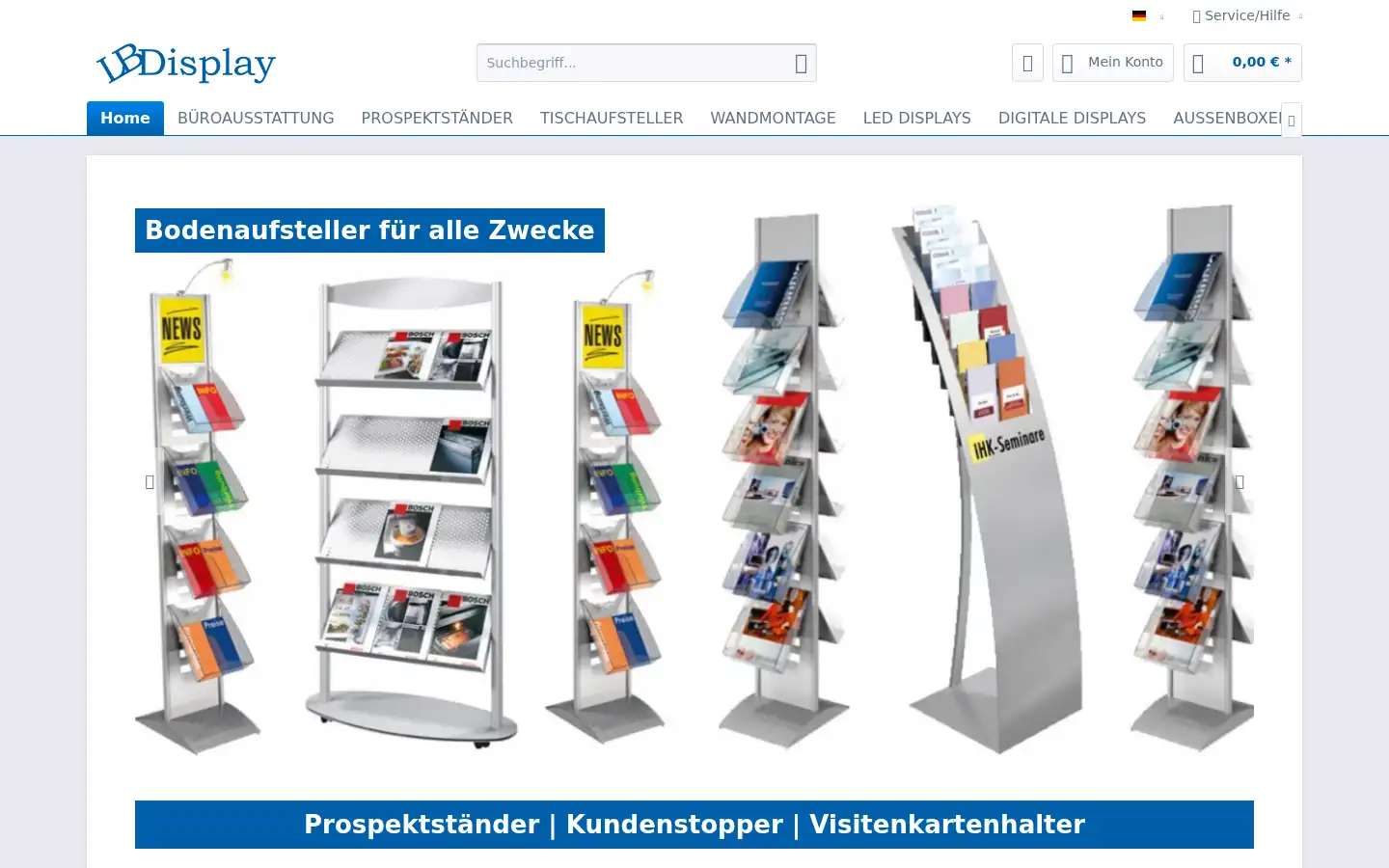 Screenshot of aufsteller24.de