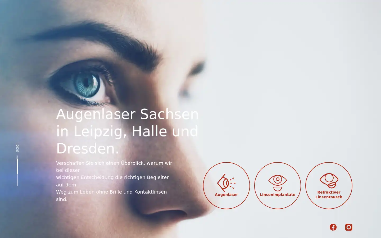 Screenshot of augenlaser-sachsen.de