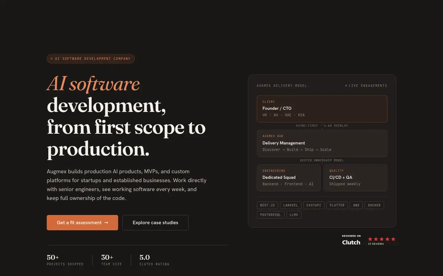 Screenshot of augmex.io