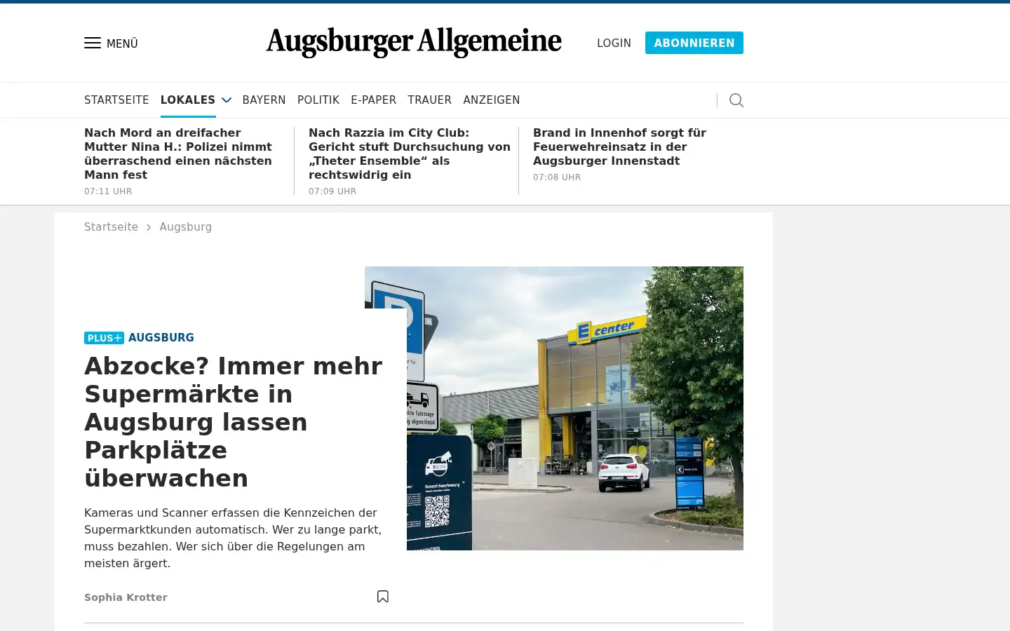 Screenshot of augsburger-allgemeine.de