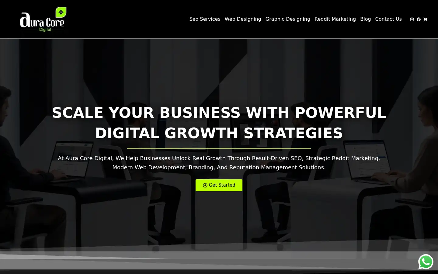 Screenshot of auracoredigital.com