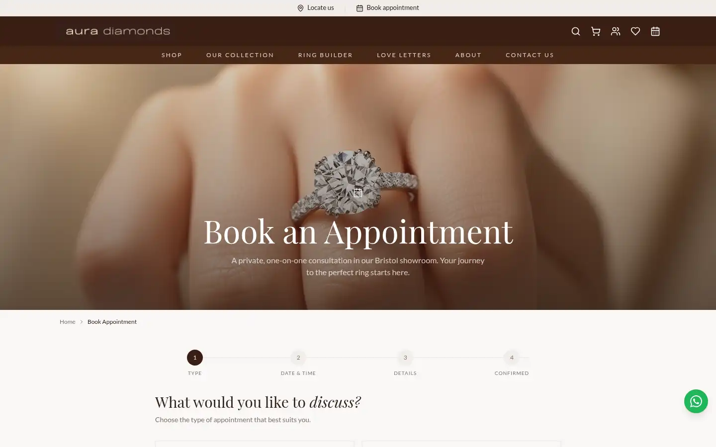 Screenshot of auradiamonds.co.uk