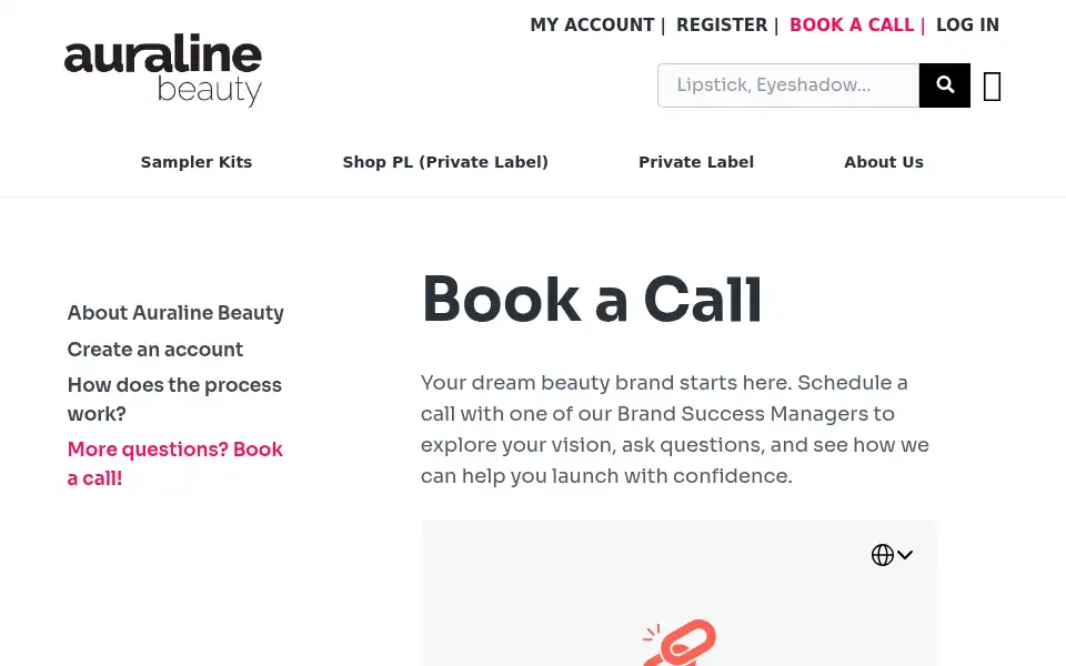 Screenshot of auralinebeauty.com