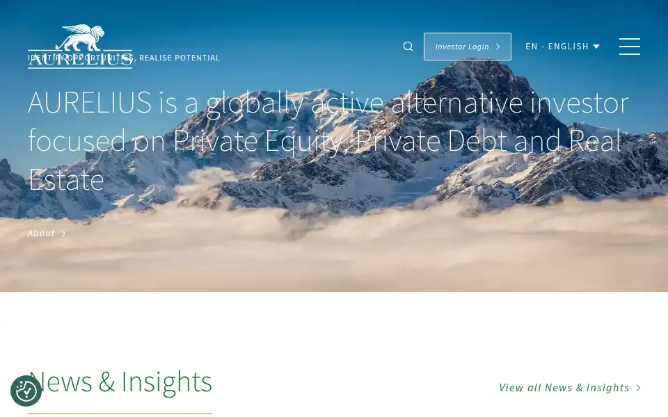 Screenshot of aurelius-group.com