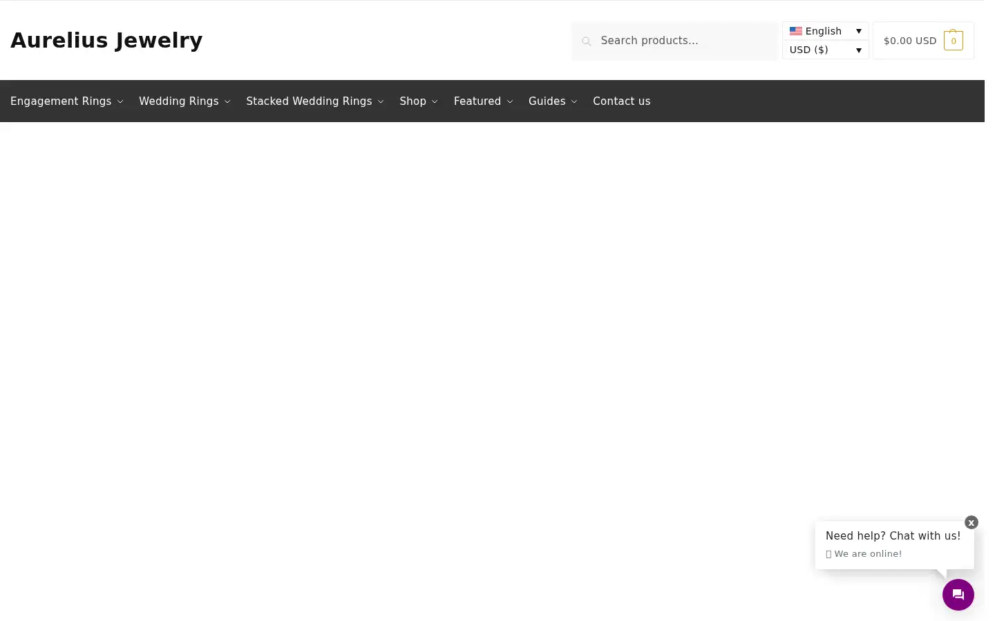 Screenshot of aureliusjewelry.com