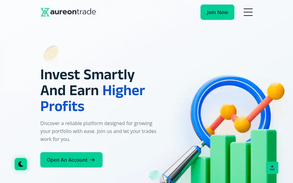 Screenshot of aureontrade.com