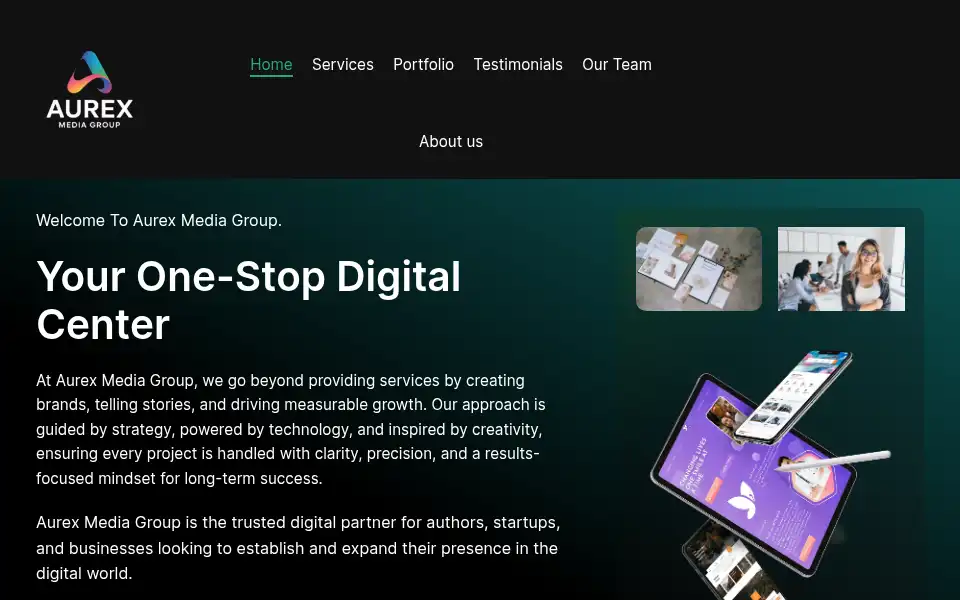 Screenshot of aurexmediagroup.com