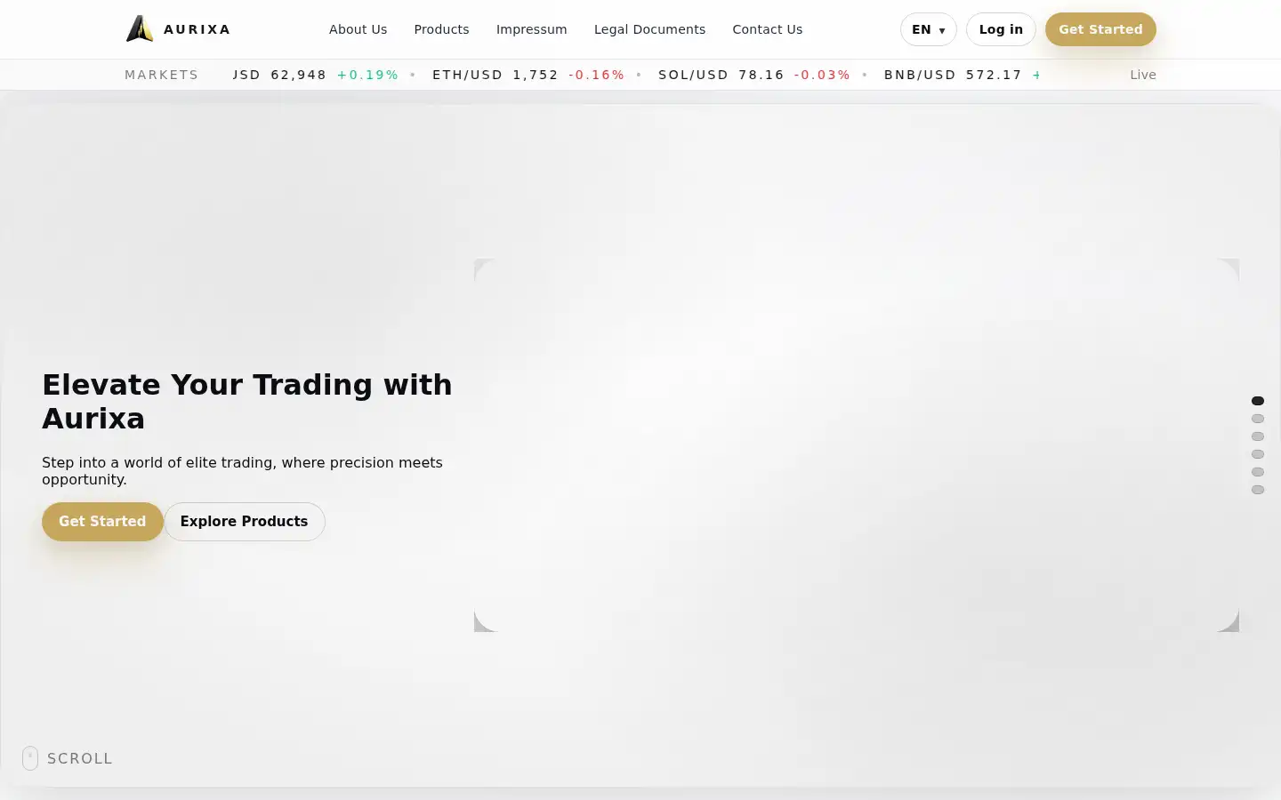 Screenshot of aurixa.eu