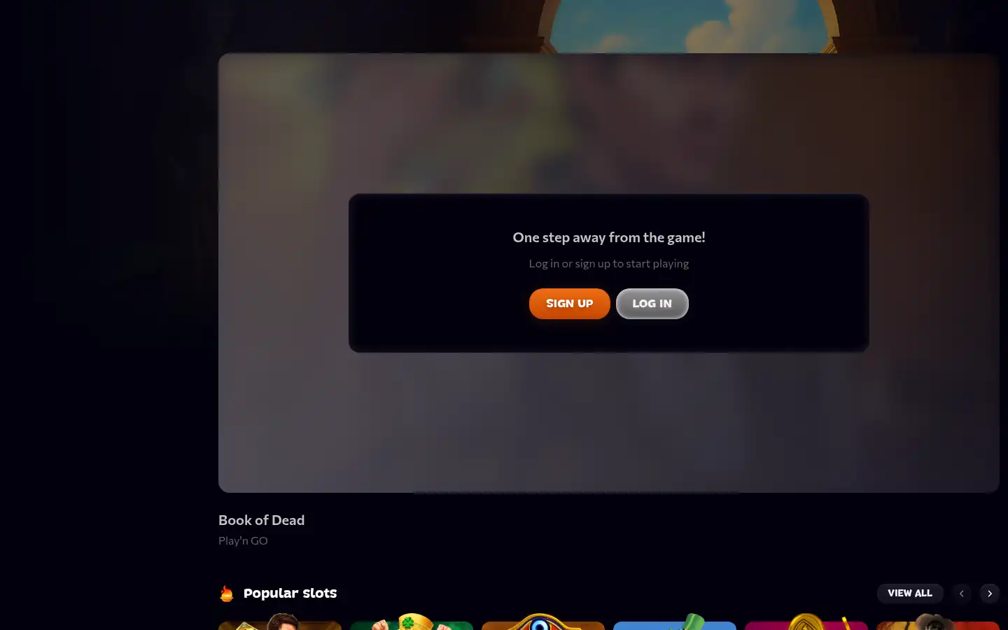 Screenshot of auroraspin888.com
