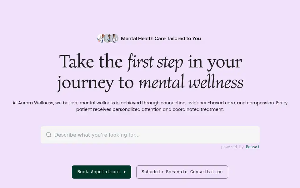 Screenshot of aurorawellness.com