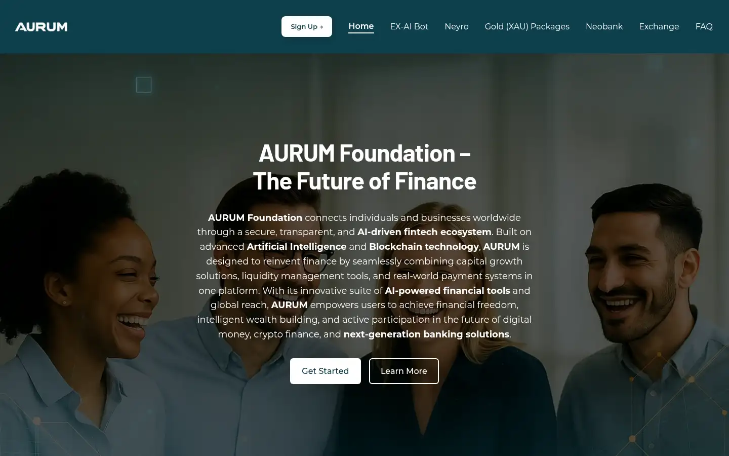 Screenshot of aurum-foundation.com