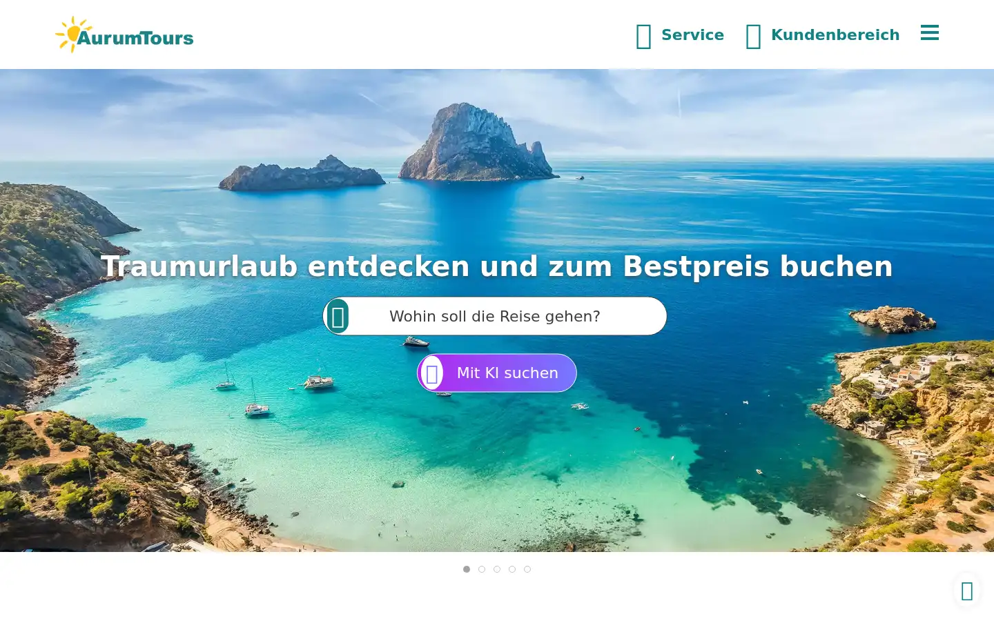 Screenshot of aurumtours.de
