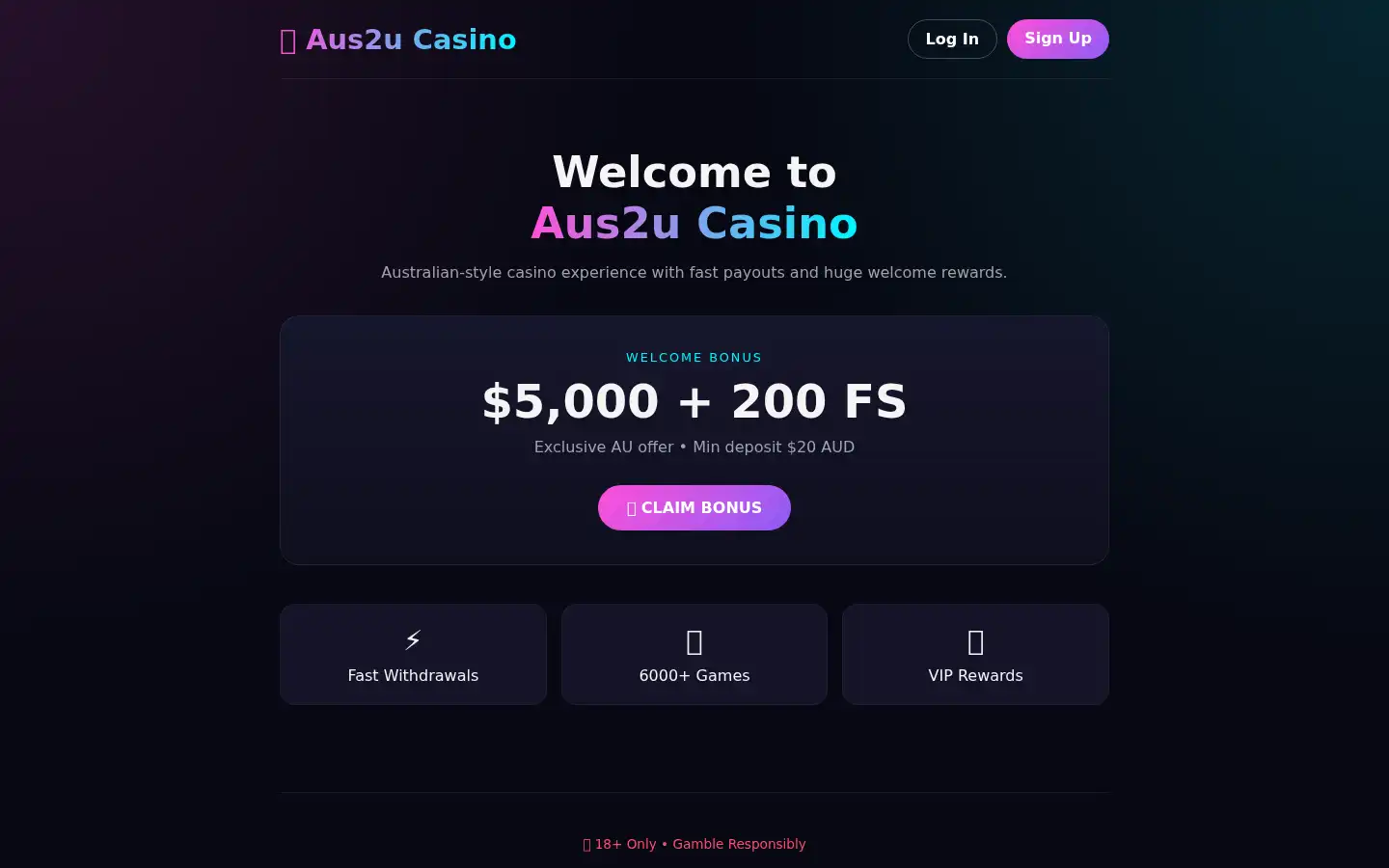 Screenshot of aus2ucasino.top