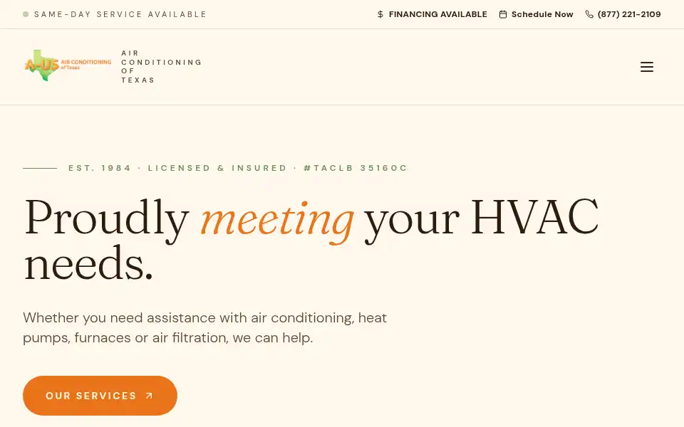 Screenshot of ausairtexas.com