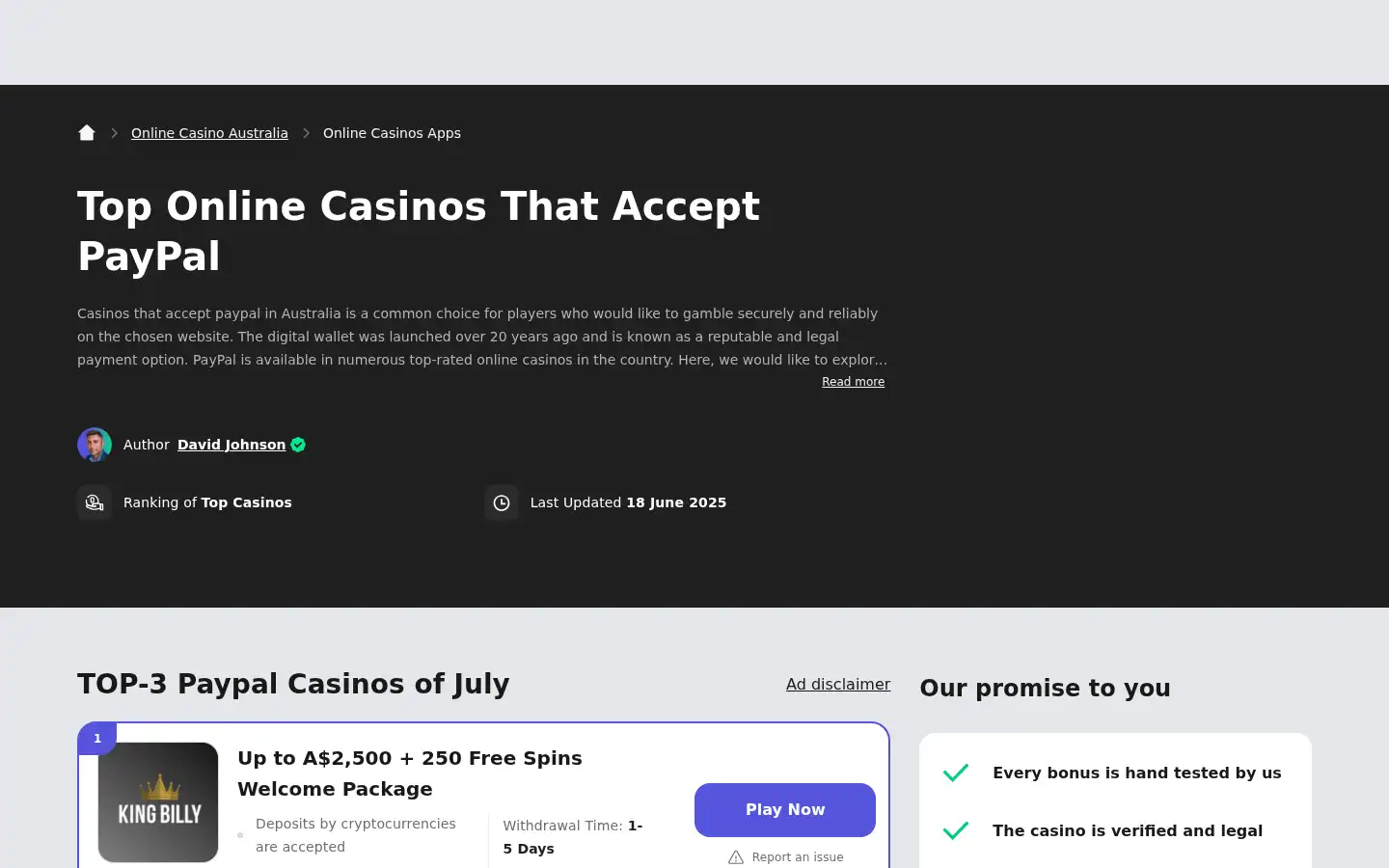 Screenshot of ausscasinosanalyzer.com